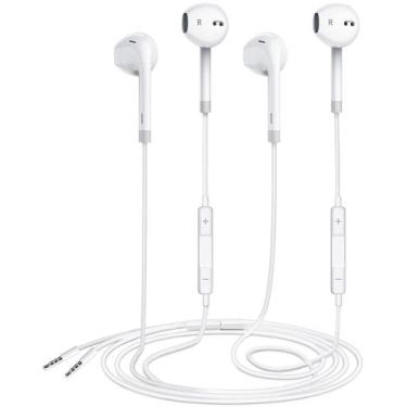 Imagem de Earbuds Fones de ouvido com fio Zetuti com microfone e plugue de 3,5 m
