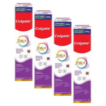 Imagem de Kit 4 Cremes Dentais Colgate Total Gengiva Reforçada 140g