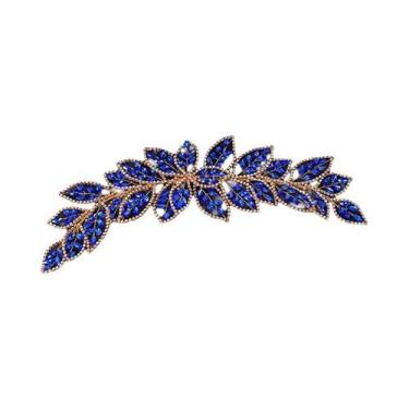 Imagem de Tiara De Cristal Com Pérolas E Strass Azul Para Mulheres, Acessório De
