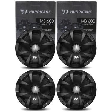 Imagem de 2 Pares Alto Falante Midbass Hurricane Pro MB600 6" Polegadas 1000W RM