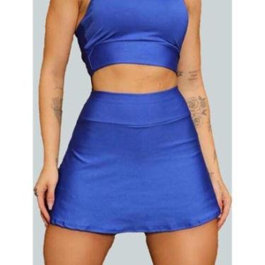 Imagem de Short Saia Academia Saia Beach Tennis Com Short Interno Donna Martins-Feminino