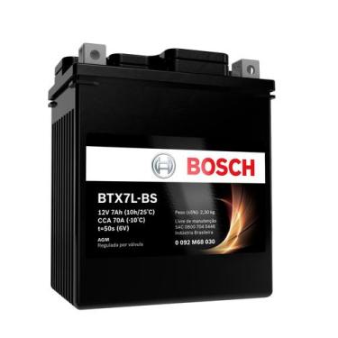 Imagem de Bateria Honda Nxr 200 12v 7ah Bosch Btx7l-bs (ytx7l-bs)