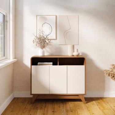 Imagem de Buffet Aparador 3 Portas Eccos Marrom/Off White