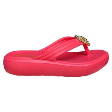 Imagem de Chinelo Feminino Plataforma EVA  Alana Lux Pedras Boaonda 110, Goiaba,