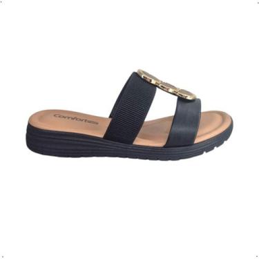 Imagem de Tamanco Comfortflex Confortavel Anatomico pedras elastico 51401, 37, P