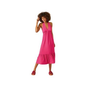 Imagem de Vestido feminino frente única amarração - malwee, P, Rosa