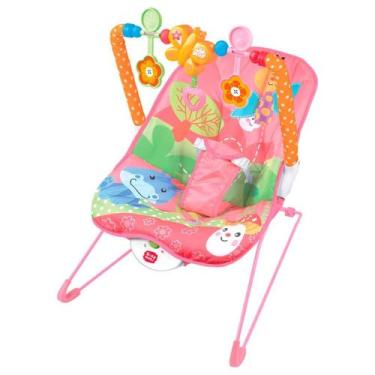 Imagem de Cadeira de Balanço para Bebê Rosa com Som Guta Guti - DM Toys - DM BRA