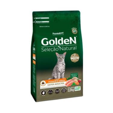 Imagem de Ração Golden Gatos Seleção Natural Adultos Frango e Arroz - 1 Kg - Pre