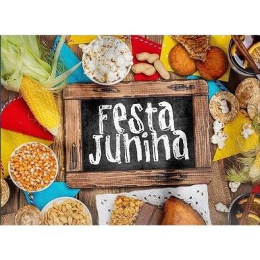 Imagem de Painel Festa Junina de Tnt Grande para Parede 1m x 1,40m - Supper, Fes