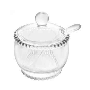 Imagem de Açucareiro de Cristal com Colher Pearl 200ml - Wolff