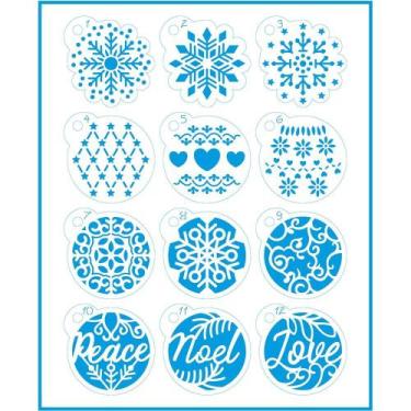 Imagem de Stencil LT - Kit Mini Chaveiro - Floco de Neve - Litoarte