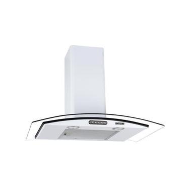Imagem de Coifa de Parede Fogatti Vidro Curvo Slim 75cm Vidro Temperado com Led Branco 110V