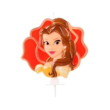 Imagem de A Bela e a Fera Vela de Aniversário Disney Princesa - Silver Festas - 