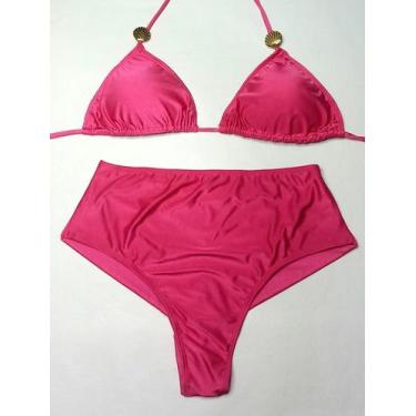 Imagem de Biquíni cortininha com bojo removível cintura alta hot pants - Tropica