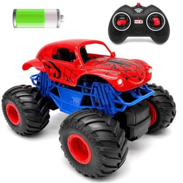 Imagem de Fusca Monster Off Road Controle Recarregável Aranha Vermelho - Flix M