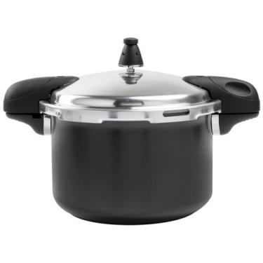 Imagem de Panela de Pressão Brinox 5,4L Indução Preta Pressure, 5,4L, Preto