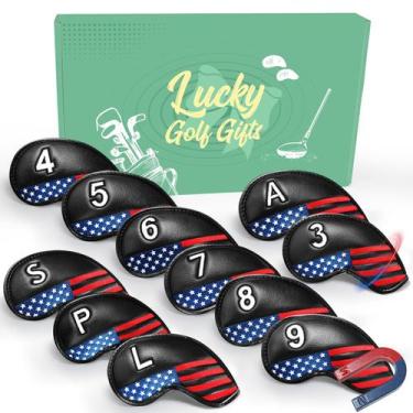 Imagem de Capa para Cabeça de Ferro de Golfe FINGER TEN Kit com 11 Peças Magnéti