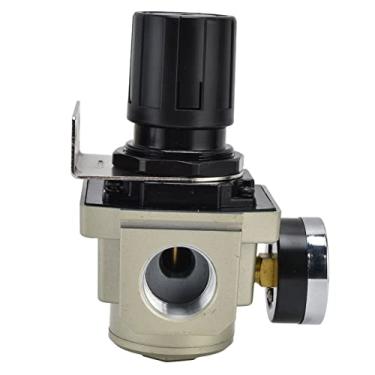Imagem de Válvulas de alívio, grande fluxo regulador de pressão de ar com manômetro para regulação(3/8 pol.)
