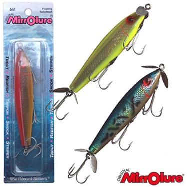 Imagem de Mirrolure 5M-11 Spinner Topwater, 14 g, Cabeça Vermelha Balança Prata Branca