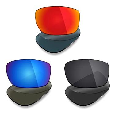 Imagem de 3 pares de lentes polarizadas de substituição Mryok para óculos de sol Oakley Fives Squared – Opções