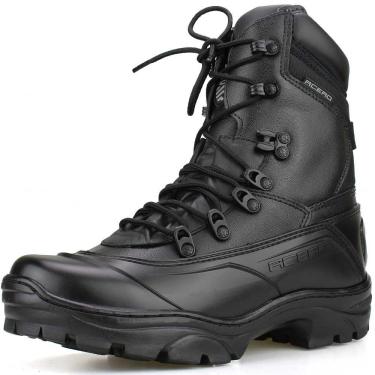 Imagem de Bota Coturno Tiger Latego Pro Preta Militar Com Cadarço Semi Impermeável