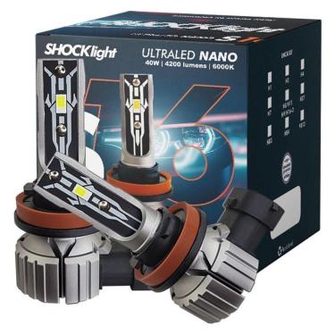 Imagem de Kit Lâmpada Ultra Led H8 H9 H11 H16 Shocklight S16 Nano 600