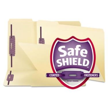 Imagem de Smead SafeShield Fastener Pastas, Manila, Capacidade de duas polegadas, Legal, 50/Box (19555)