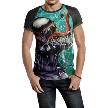 Imagem de Camiseta Raglan Masculina Venom Ref:58 - Smoke