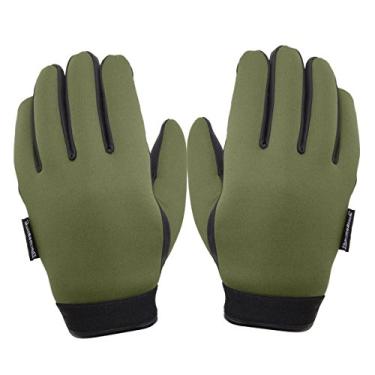 Imagem de Luvas de neoprene impermeáveis Rothco, luvas de trabalho isoladas, verde-oliva