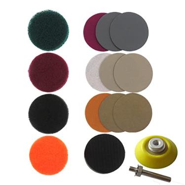 Imagem de SHENGANG Conjunto de reparo de farol de carro de 2 polegadas 50 mm Kit de lixa a úmido/a seco Polimento Discos de lixar Limpeza de pintura Cuidados auto beleza