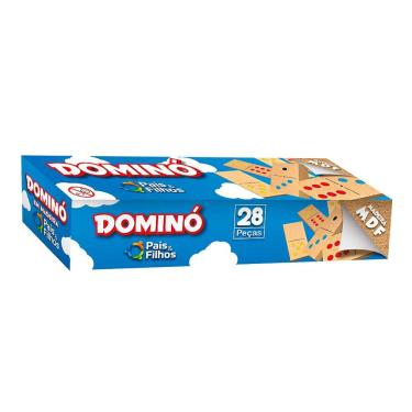 Imagem de Jogo de Dominó Infantil - Madeira - 28 Peças - Pais e Filhos