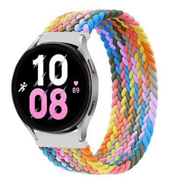 Imagem de 20mm pulseira de Nylon Ajustáveis Compatível com Samsung Galaxy Watch 4 40mm 44mm/4 Classic 42mm 46mm/3 41mm/Active 2/Gear S2,Bandas elástica Compatíveis com Huawei Watch 2/2 Pro,Cor De CaubóI