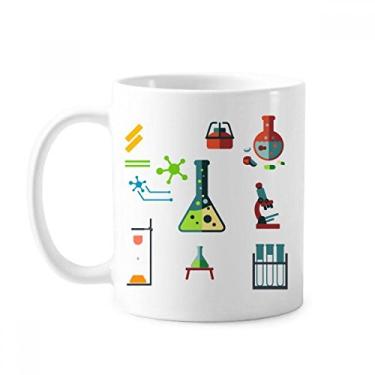 Imagem de Tubo de ensaio cônico, caneca de química, cerâmica para café, xícara de porcelana