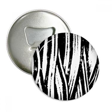 Imagem de Brushwork Abridor de garrafas com textura vertical, ímã de geladeira, emblema multifuncional