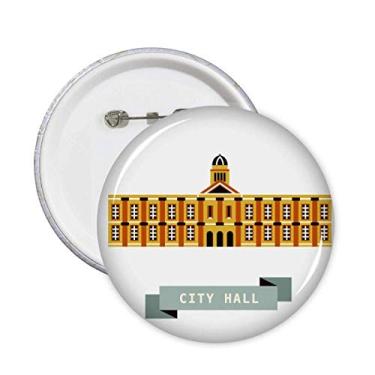 Imagem de Cingapura City Hall Alfinetes de ponto de referência Emblema de botão Decoração 5 peças