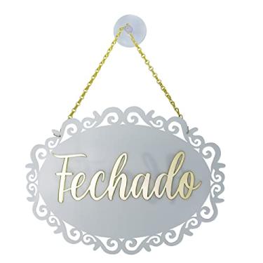 Imagem de Instalojas Placa Decorativa Retrô Aberto/Fechado 27 cm de altura, 25 cm de largura