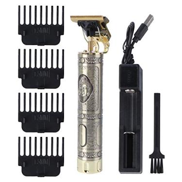 Imagem de FRCOLOR Máquina de Cortar Cabelo Elétrica Sem Fio Recarregável Corte de Cabelo Cabeleireiro Aparador de Barba Navalha de Barbear Cabelo Grooming para Homens((Sem bateria, sem garrafa de óleo)