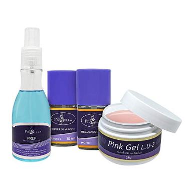 Imagem de Kit Piu Bella Gel 28g e Preparadores Alongamento de unhas