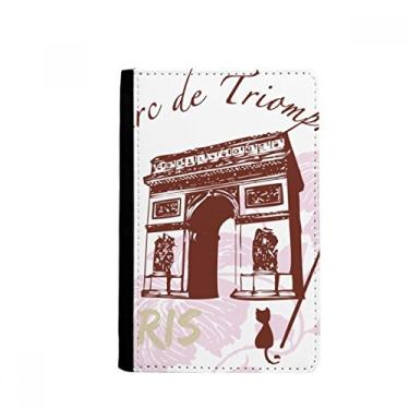 Imagem de Porta-passaporte Arco do Triunfo França Paris Marco Notecase Burse capa carteira porta-cartões