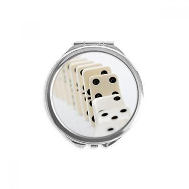 Imagem de Gambling Pai Gow Dominó Foto Espelho Compacto, Redondo Portátil Bolso Vidro