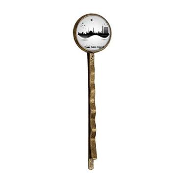 Imagem de Egypt Morden City Airplane Pattern Retro Metal Hair Bobby Pin Headwear