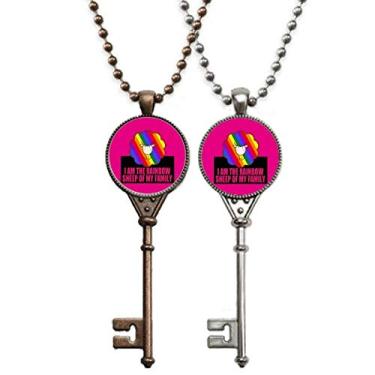 Imagem de OFFbb-USA I Am The Rainbow Sheep of My Family Chaveiro colar pingente joias decoração de casal