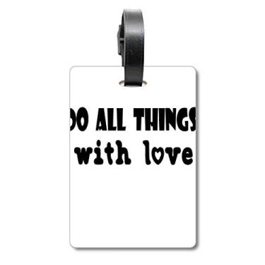 Imagem de Palavra Inglesa Design Things With Love Bagagem Bagagem Etiqueta Scutcheon Etiqueta