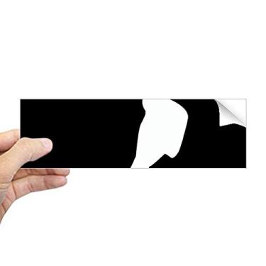Imagem de DIYthinker Adesivo de para-choque retangular com silhueta de patinação em rolo preto esportivo decalque para janela