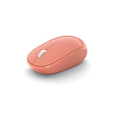 Imagem de Microsoft Mouse Bluetooth - pêssego. Design confortável, uso direito/esquerdo, roda de rolagem de 4 vias, mouse Bluetooth sem fio para PC/laptop/desktop, funciona com computadores Mac/Windows