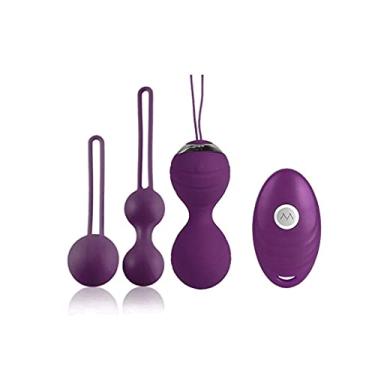 Imagem de Vibração 5 peças Kegel Bolas 10 Velocidade Ovos Silicone Ponto G Erótico Brinquedo Sexual Feminino (Rose Vermelho)