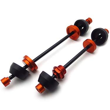 Imagem de NBX- Protetor deslizante de eixo dianteiro + traseiro compatível com KTM DUKE 790 18-19 Laranja