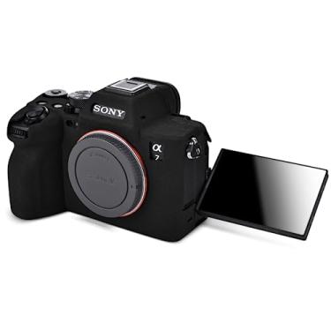 Imagem de Rieibi Capa para câmera Alpha 7 IV, capa de silicone para câmera digital Sony a7 IV a7S III A1, capa protetora de silicone para Sony A7M4 A7SM3 Alpha 1, Preto, Estojo de beleza