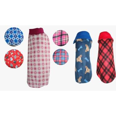Imagem de Roupa para Porte Grande Dupla Face de frio para pet, Casaco para Cães Grandes, Blusa de inverno para Cachorros e Gatos Média