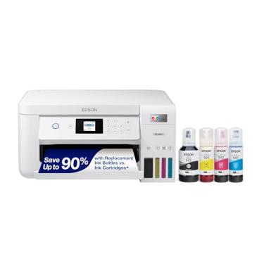 Imagem de Epson EcoTank ET-2850 Wireless Color All-in-One Cartuctidge Free Tank Printer com Scan, Copy and Auto de 2 lados-A Impressora Familiar Perfeita-Branca